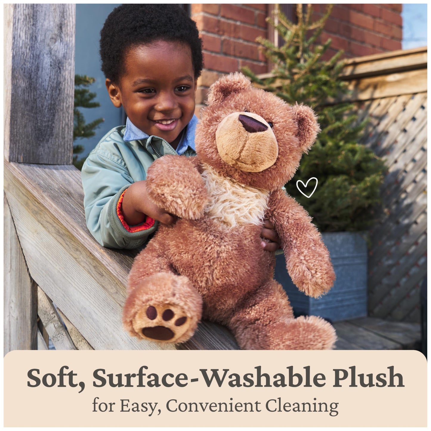 GUND Slumbers Teddy Bear Plush 17-Inch Brown – Surface-Washable for Ages 1+