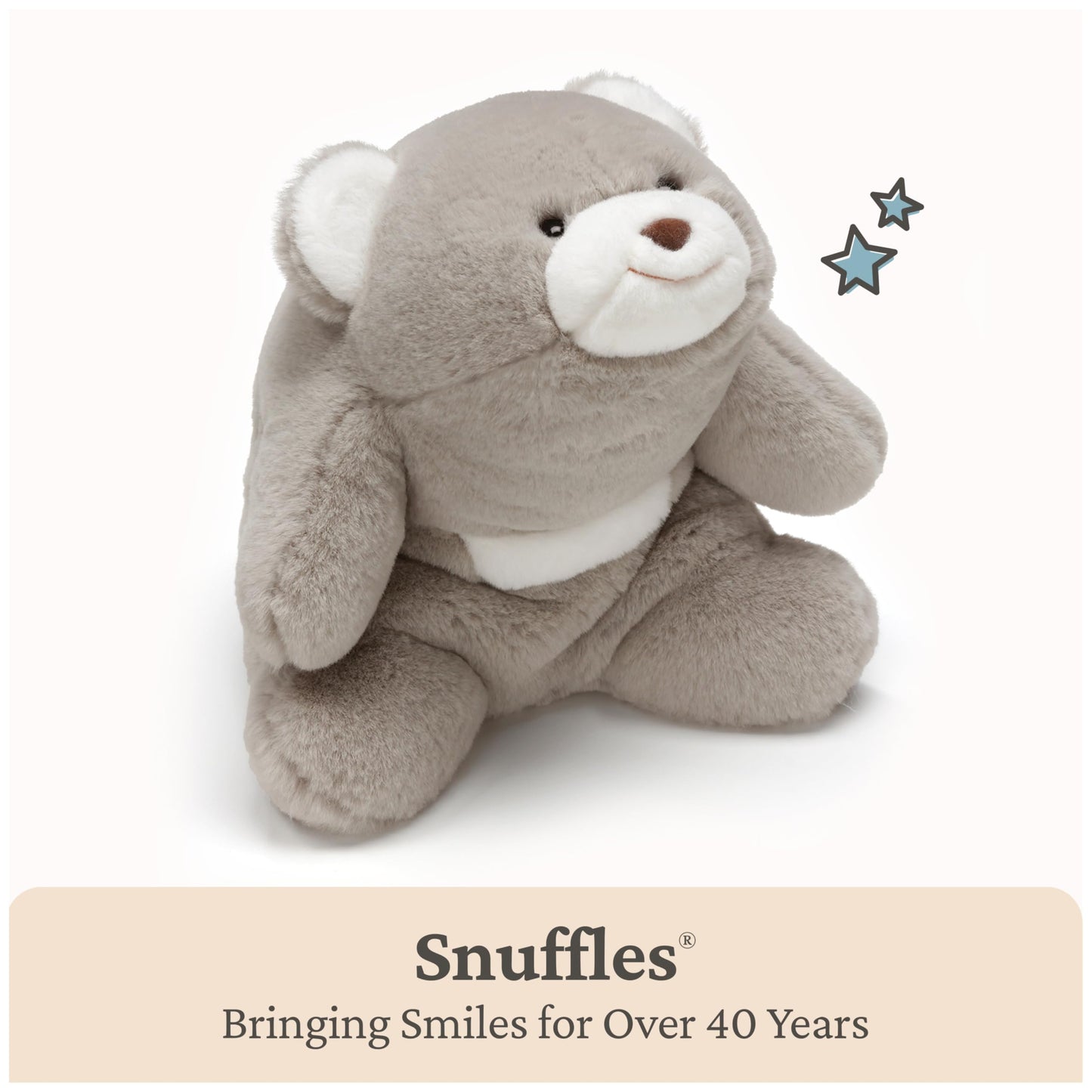 GUND Original Snuffles Teddy Bear - Premium 10” Plush for Ages 1+ (Gray)