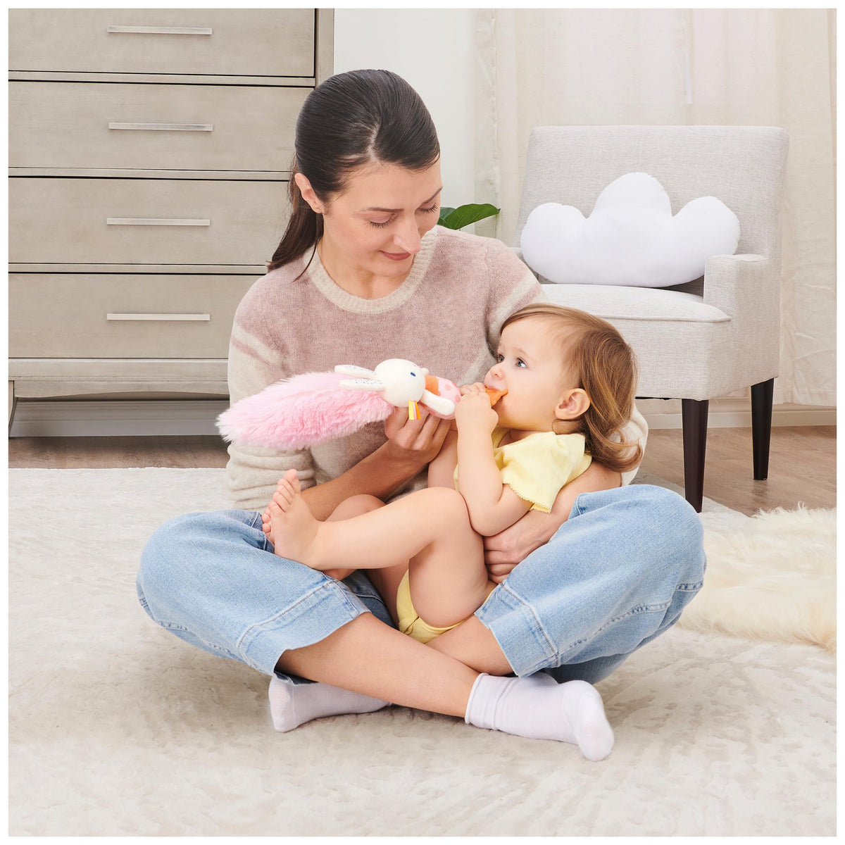 GUND Tinkle Crinkle Play Together Bunny Toy – Sensory Plush for Baby