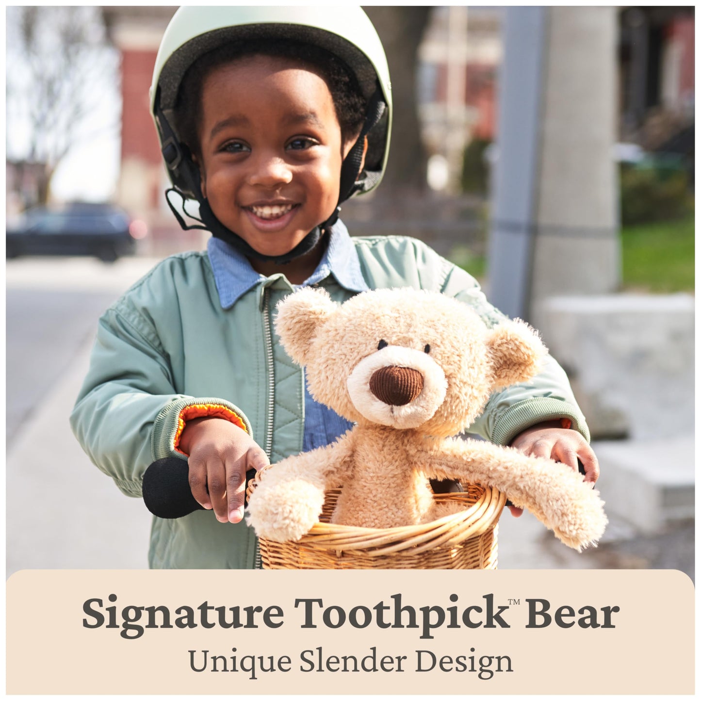 GUND Toothpick Cable Teddy Bear – 15-inch Cream Plush for Ages 1+ | Premium Soft Toy