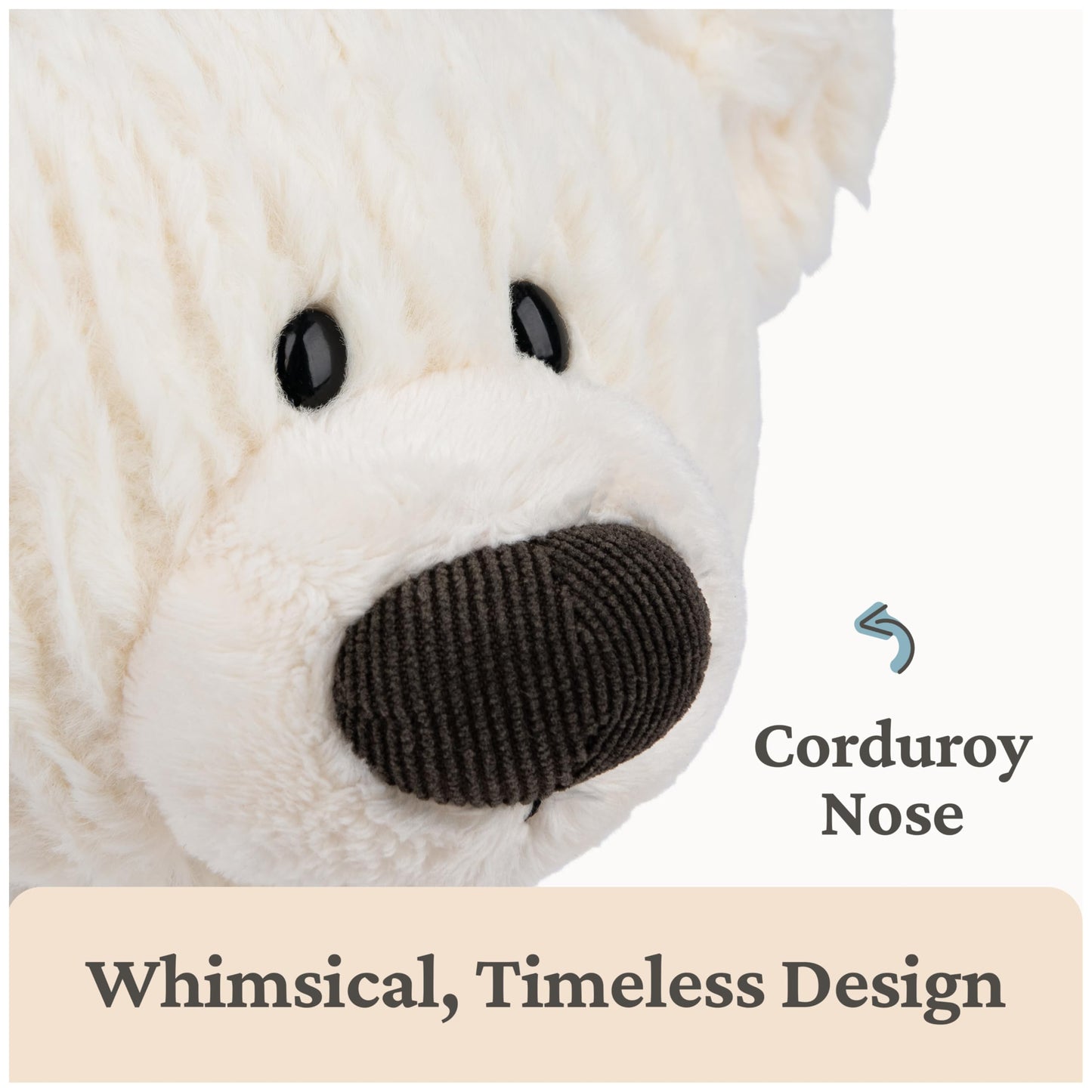 GUND Toothpick Cable Teddy Bear – 15-inch Cream Plush for Ages 1+ | Premium Soft Toy