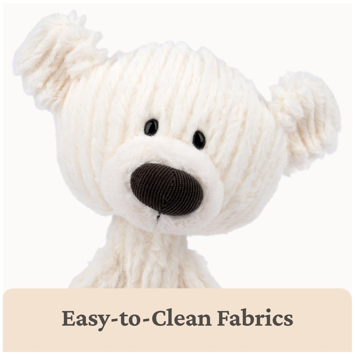 GUND Toothpick Cable Teddy Bear – 15-inch Cream Plush for Ages 1+ | Premium Soft Toy