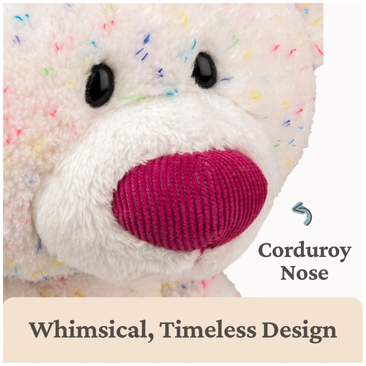 GUND Toothpick Confetti Teddy Bear 15in - Rainbow Plush for Ages 1+