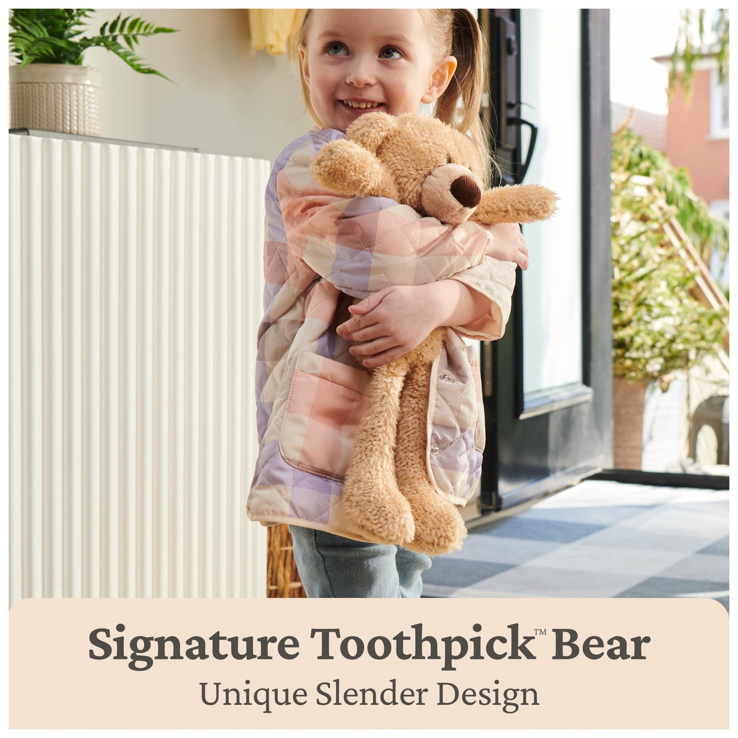 GUND Toothpick 15-Inch Classic Teddy Bear – Slender Plush Toy