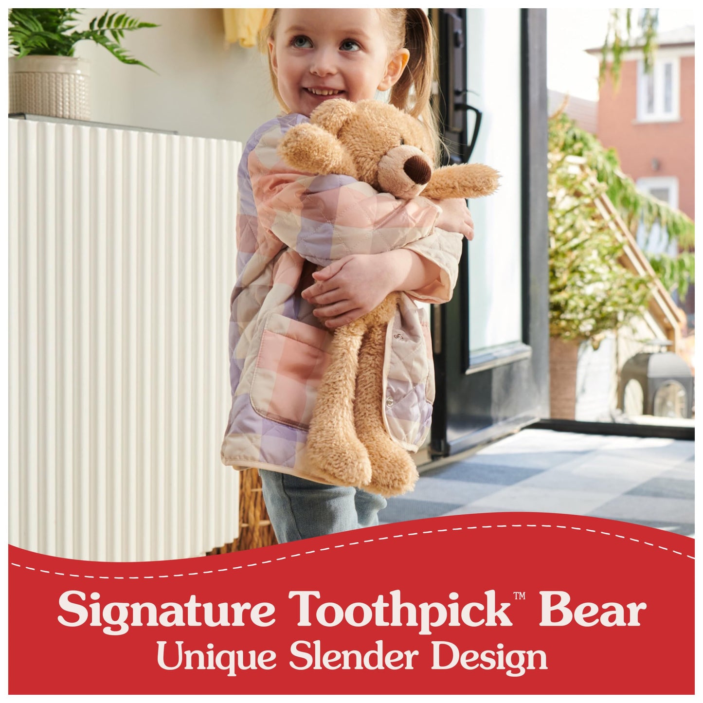 GUND Toothpick 15” Classic Teddy Bear – Soft Take-Along Plush for Kids & Collectors
