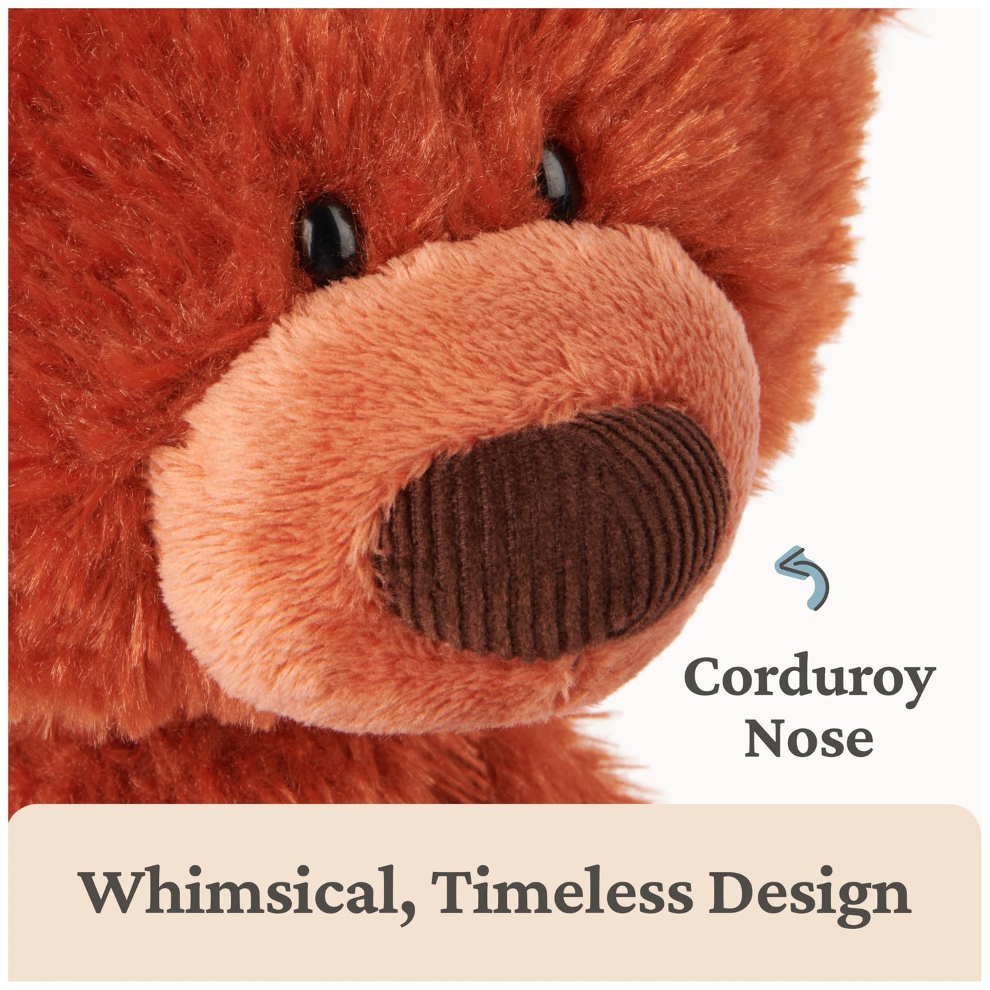 GUND Toothpick Pumpkin Pie Bear – 15” Burnt-Orange Plush, Floppy Limbs