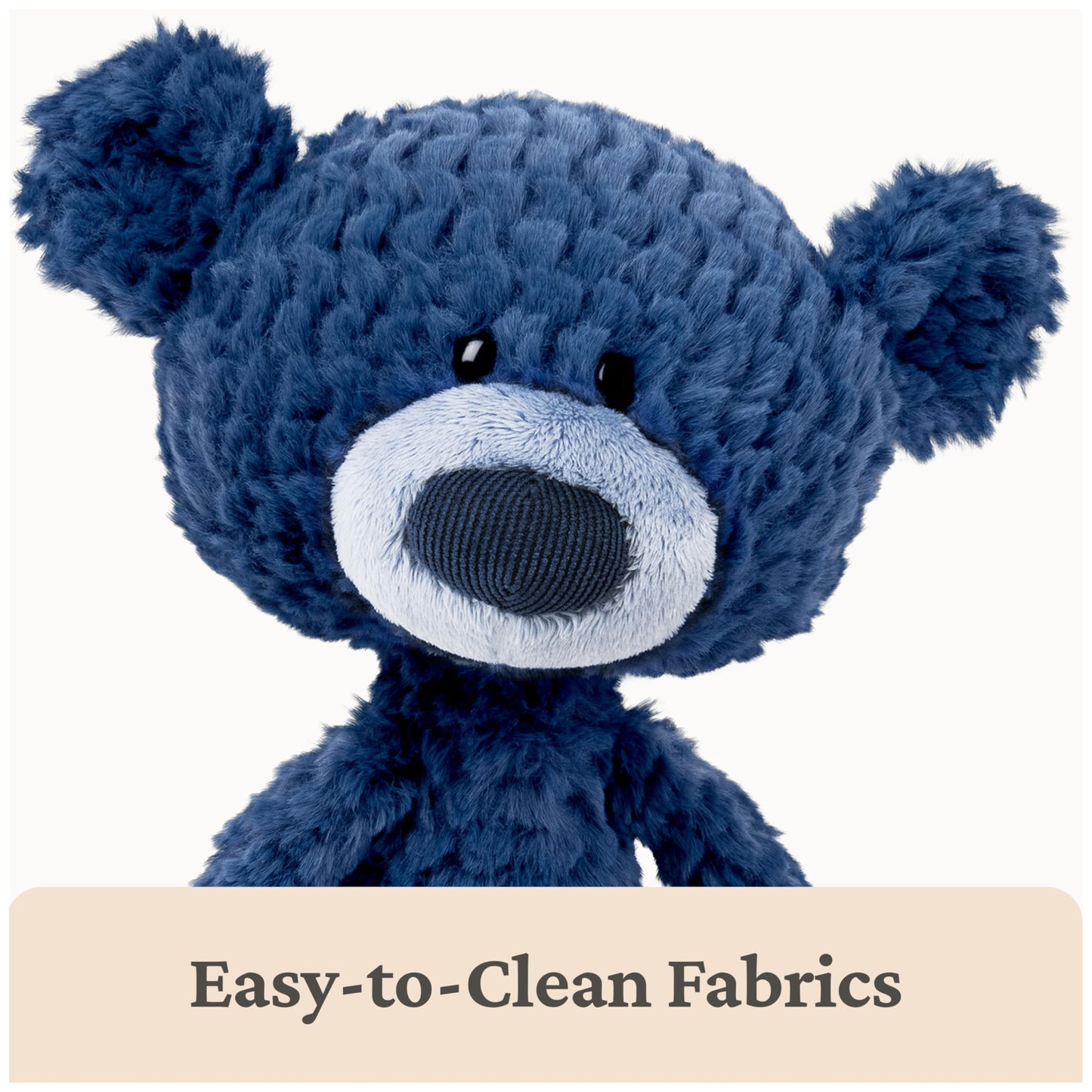 GUND Toothpick Ripple Teddy Bear – 15-Inch Navy Plush Take-Along Friend