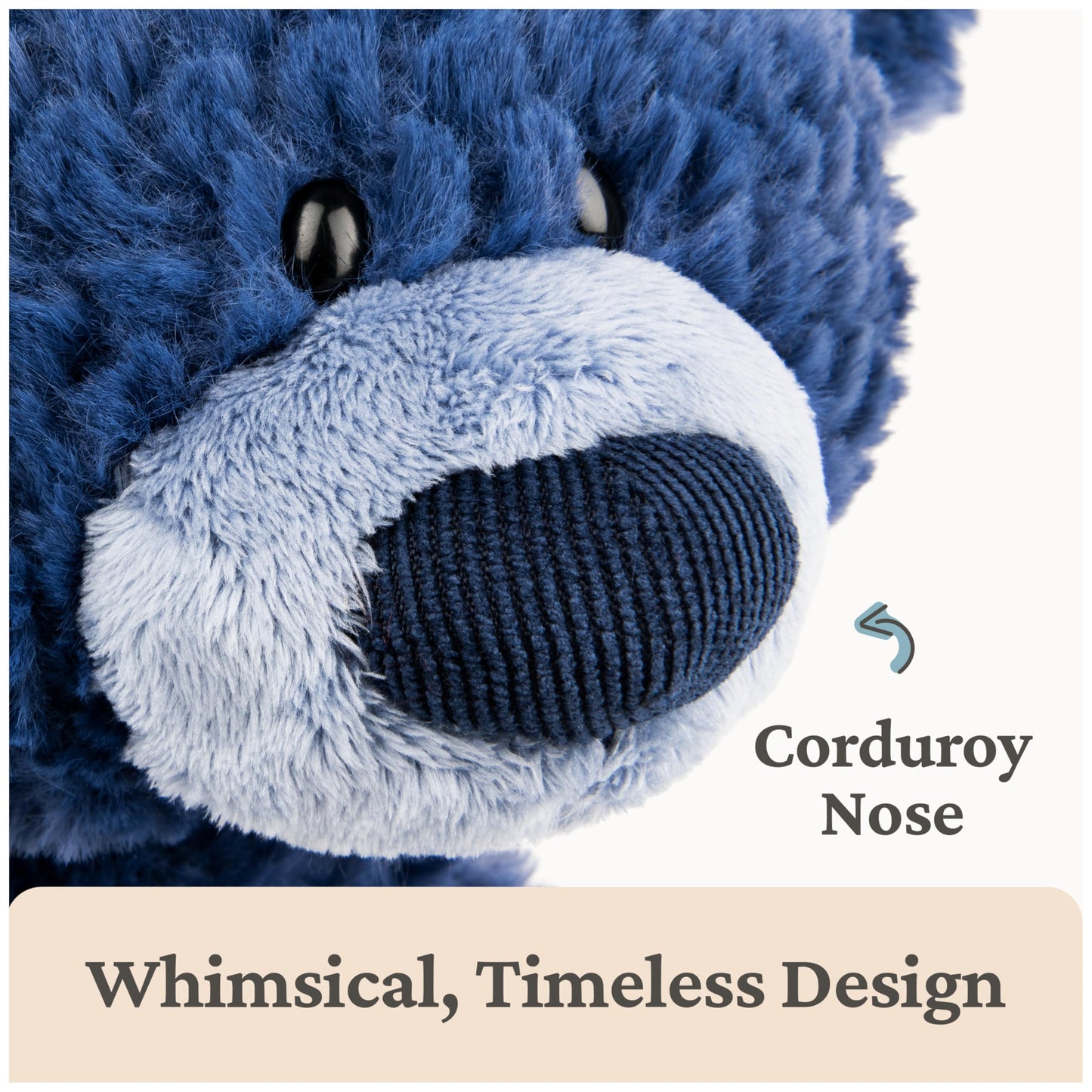 GUND Toothpick Ripple Teddy Bear – 15-Inch Navy Plush Take-Along Friend