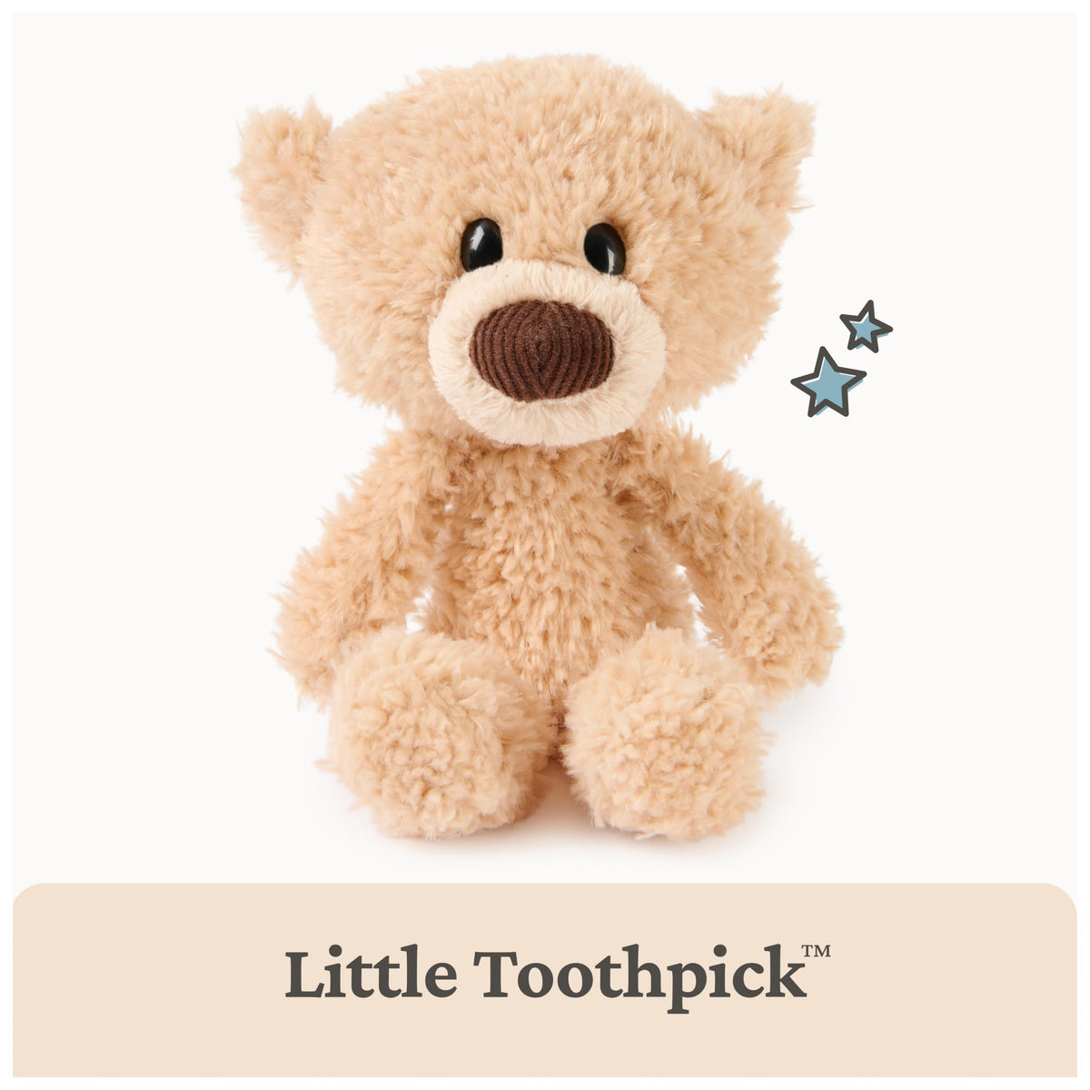 GUND Toothpick Teddy Bear (7-inch) – Littles Plush Toy for Ages 1+, Soft and Huggable
