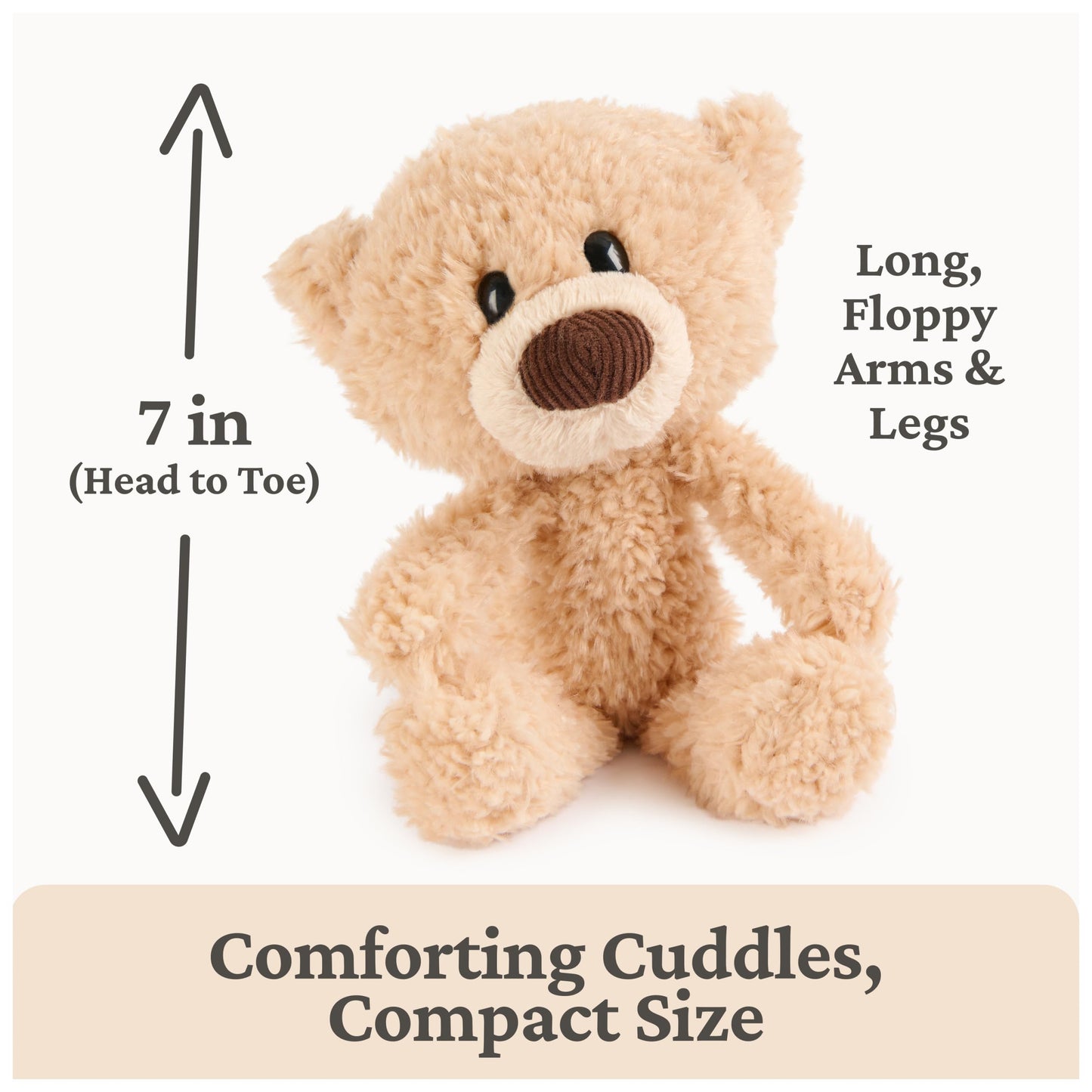 GUND Toothpick Teddy Bear (7-inch) – Littles Plush Toy for Ages 1+, Soft and Huggable