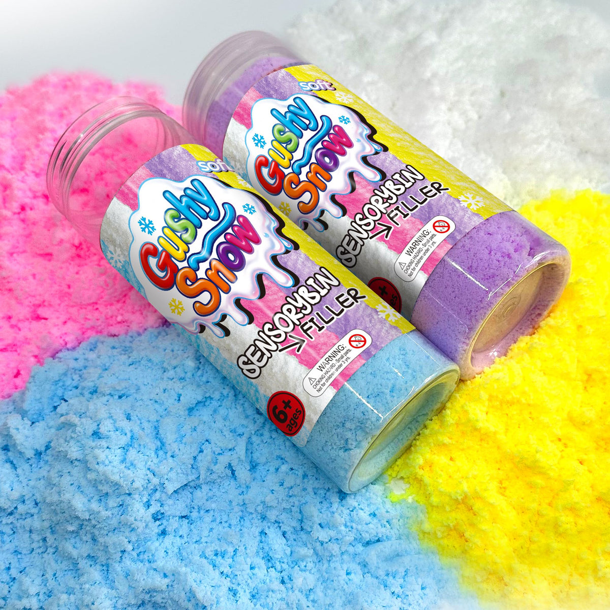GushySnow Latex Pink Fake Snow – Sensory Bin Filler for Unicorn & Valentine Play