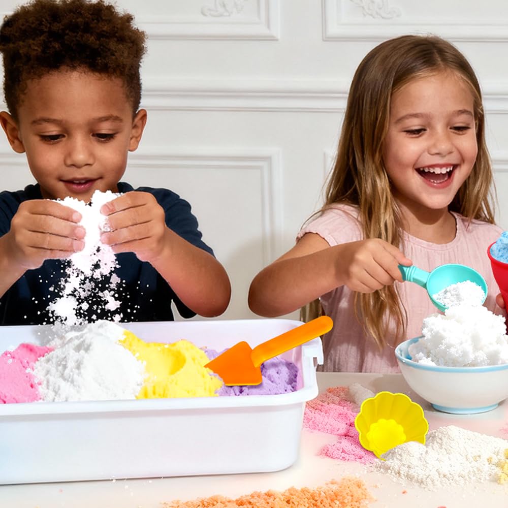 GushySnow Latex Pink Fake Snow – Sensory Bin Filler for Unicorn & Valentine Play