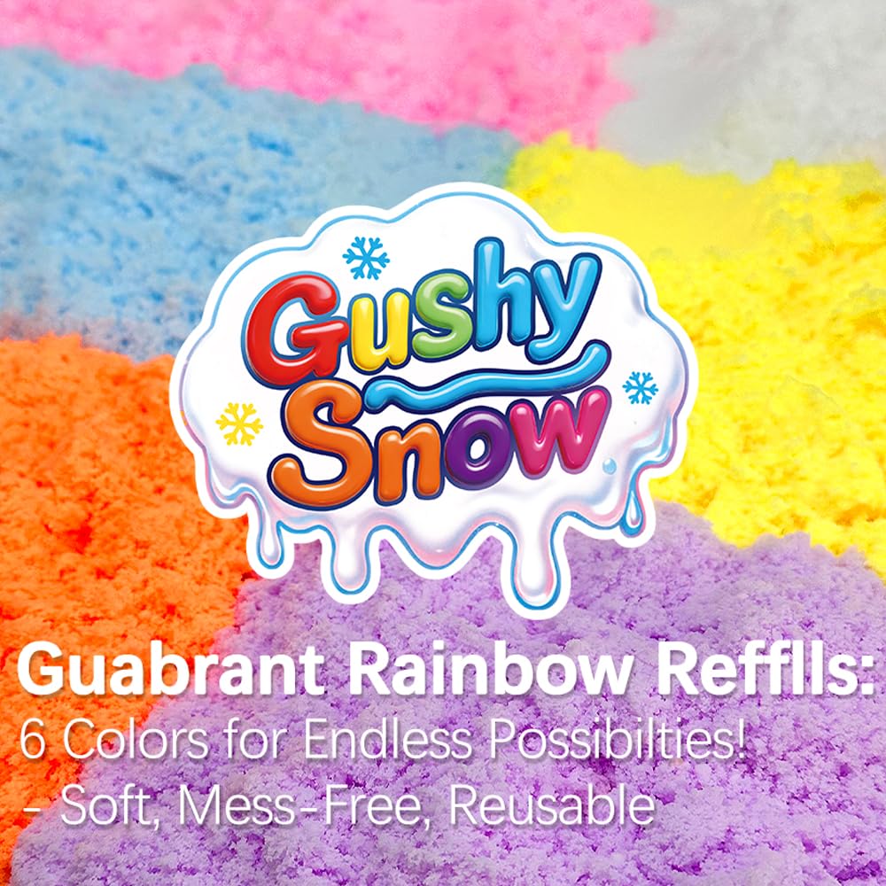 GushySnow Latex Pink Fake Snow – Sensory Bin Filler for Unicorn & Valentine Play