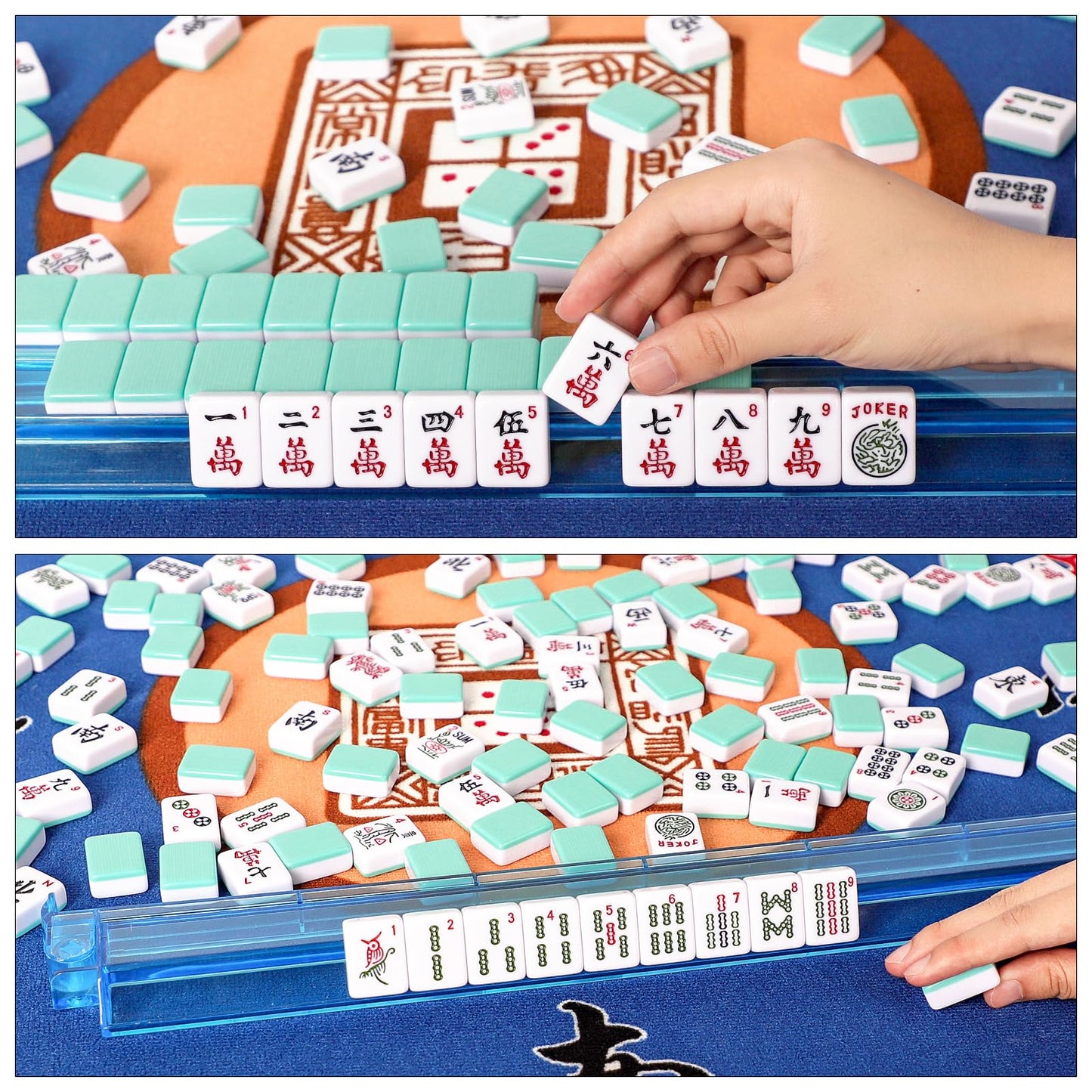 GUSTARIA American Mahjong Tiles (1.2”) – 166 Tiles with Light Green Color