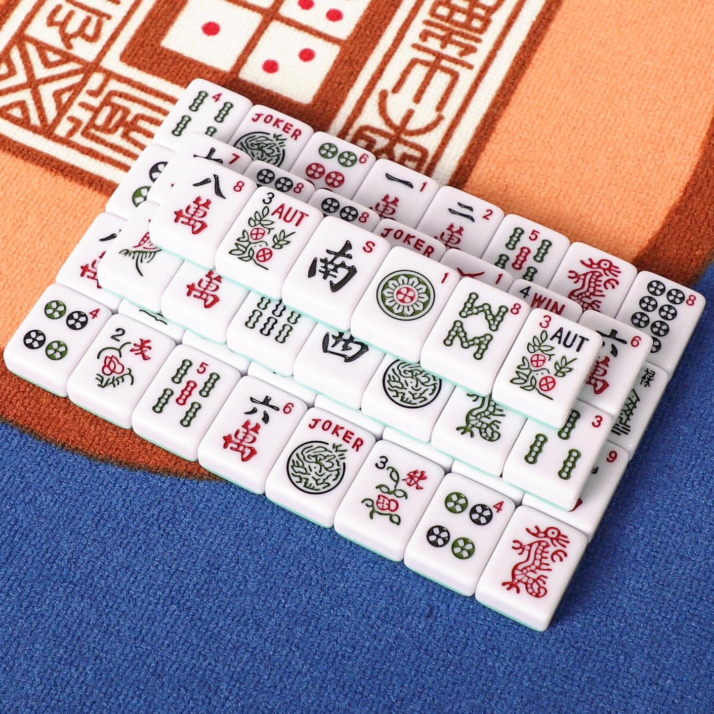 GUSTARIA American Mahjong Tiles (1.2”) – 166 Tiles with Light Green Color