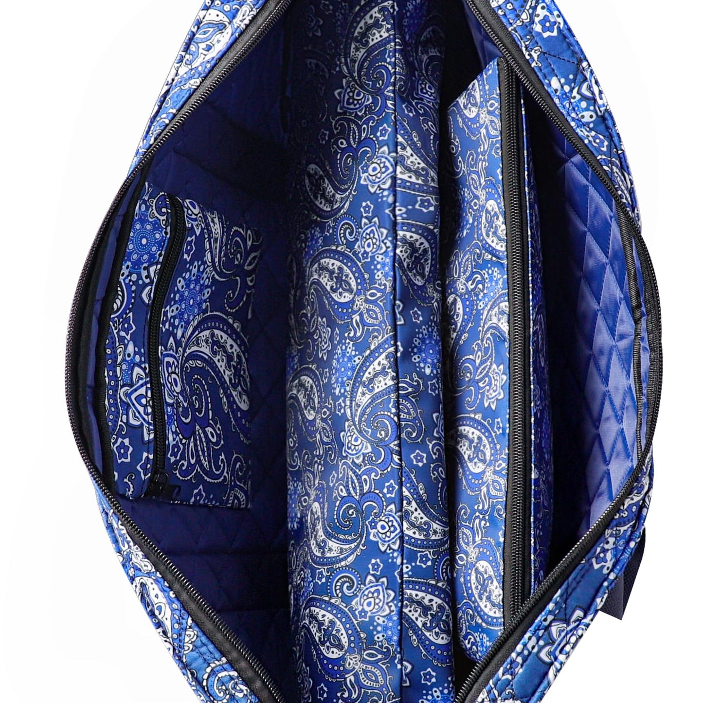 GUSTARIA Empty Mahjong Bag for American Mahjong Set with Racks & Pushers – Blue Print Case (Case Only)