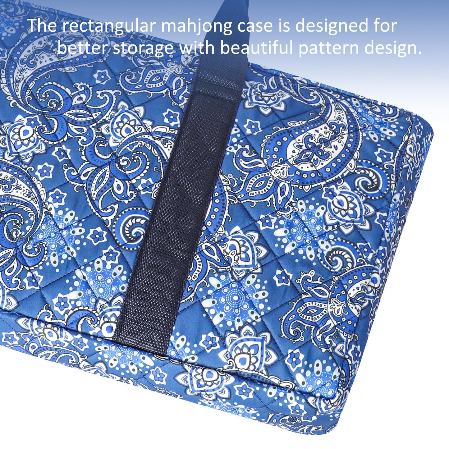 GUSTARIA American Mahjong Game Set | 166 Tiles, 4 All-in-One Racks & Pushers, Blue Carrying Case