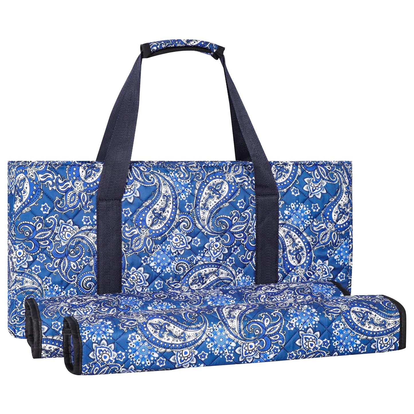 GUSTARIA Empty Mahjong Bag — Blue Printed Case for American Mahjong Set (Case Only)