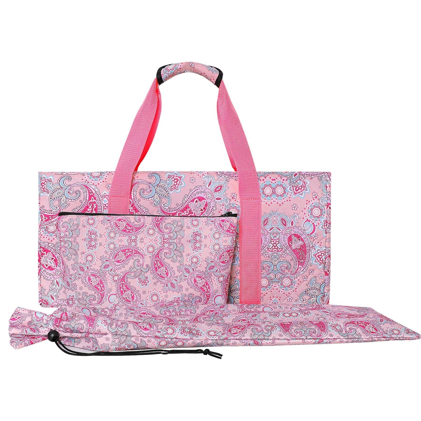 GUSTARIA Empty Mahjong Bag – Pink Printed Case for American Mahjong Tiles, Racks & Pushers