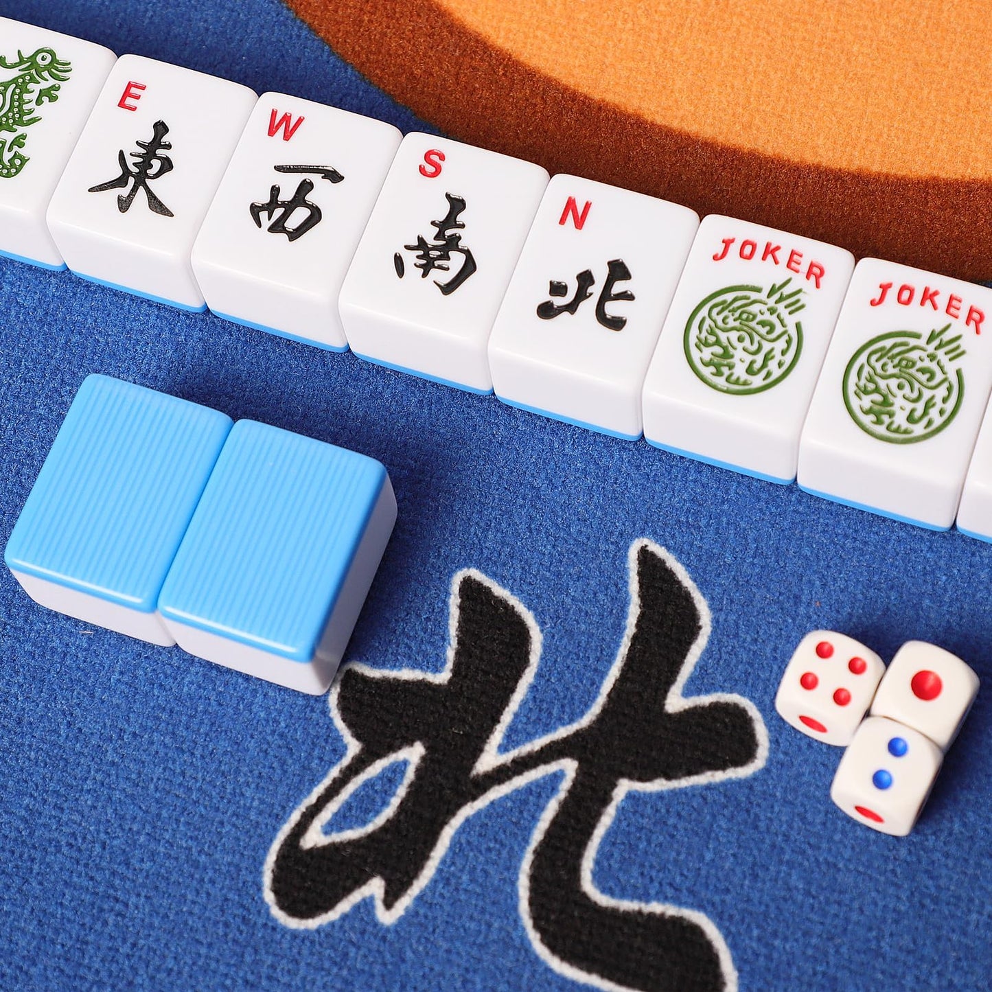 GUSTARIA American Mahjong Game Set – 166 Large 1.5-Inch Tiles with Blue Carrying Bag