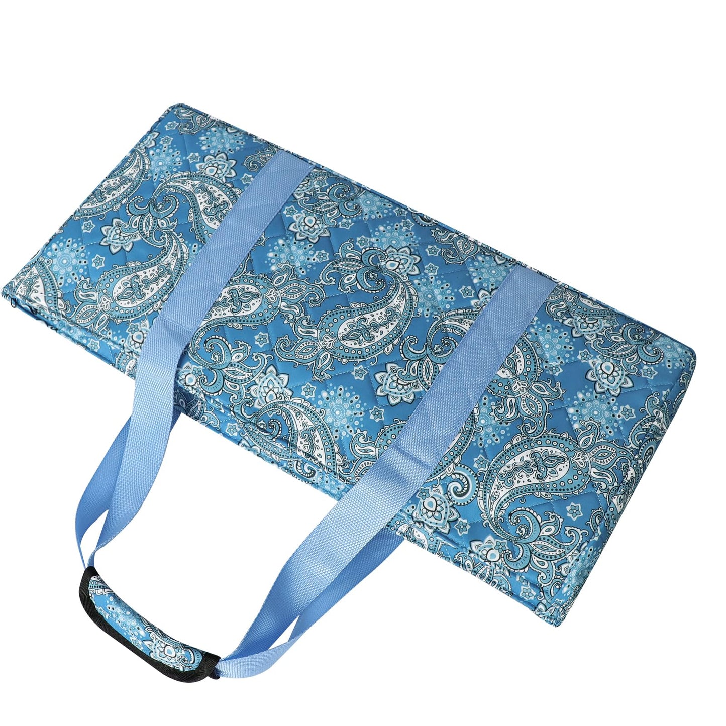 GUSTARIA Empty Mahjong Bag – Blue Printed American Mahjong Bag with Two Wrappers (Case Only)