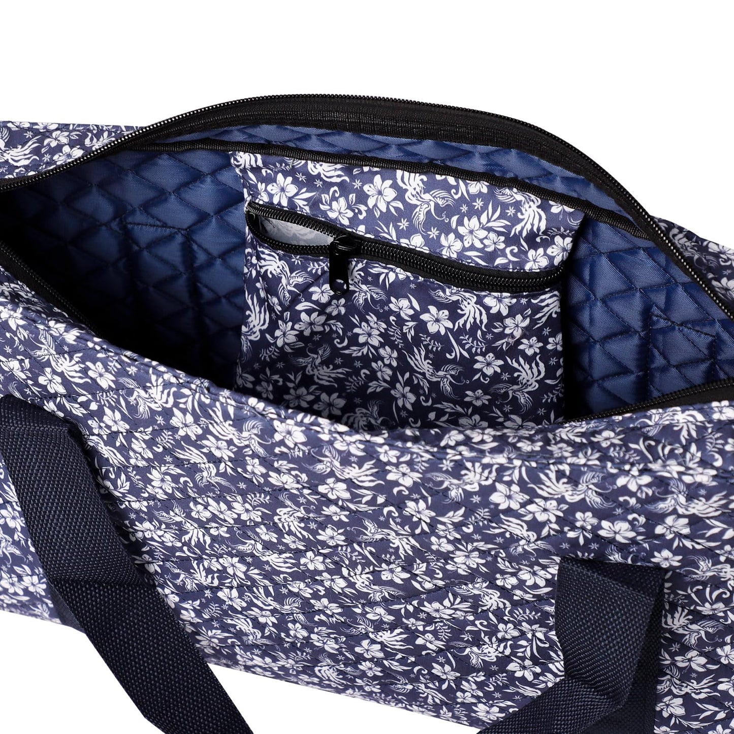 GUSTARIA Empty Mahjong Bag — Blue Printed American Mahjong Case with Two Wrappers (Case Only)