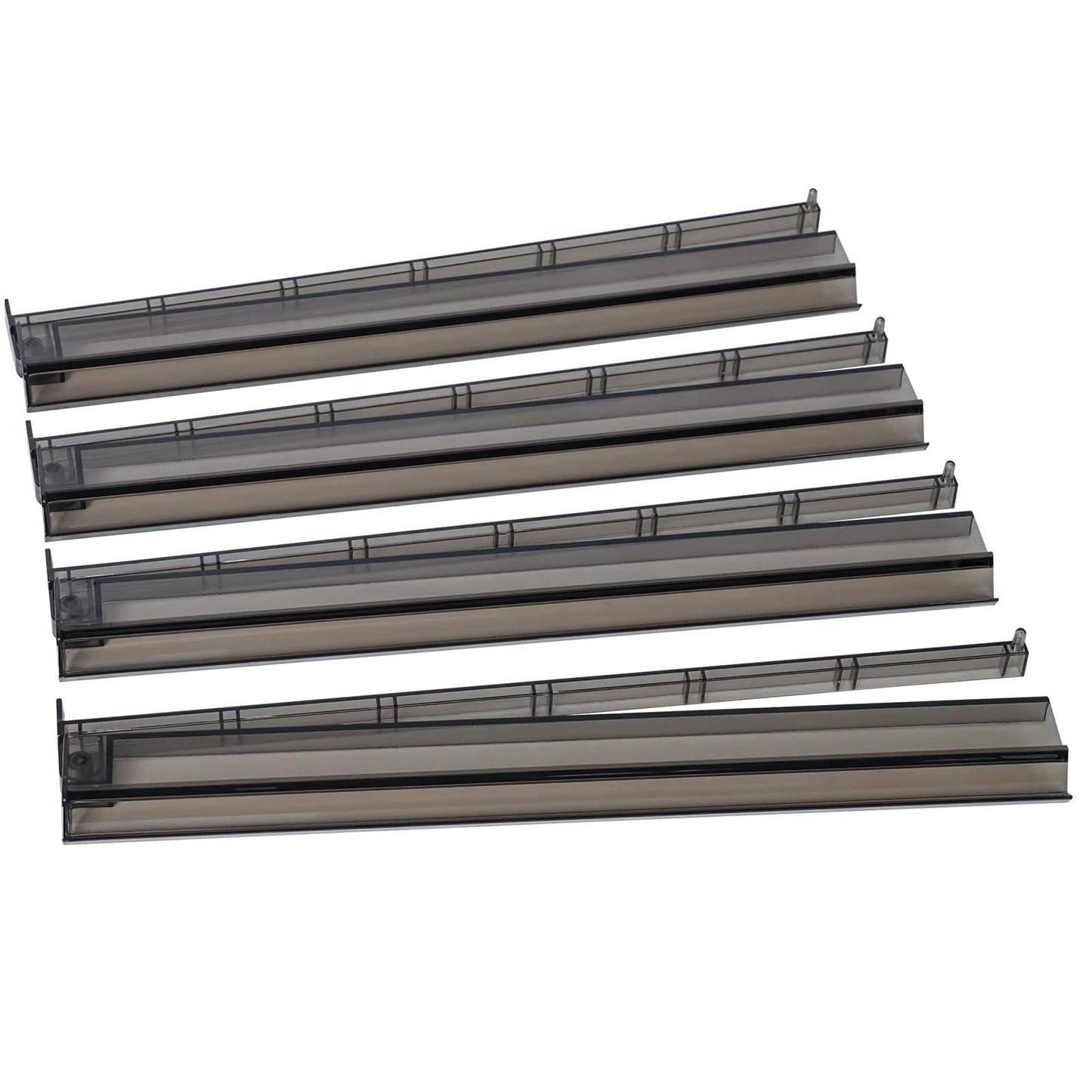 GUSTARIA Mahjong All-in-One Rack & Pusher – Clear Acrylic, 4-Pack (Black)