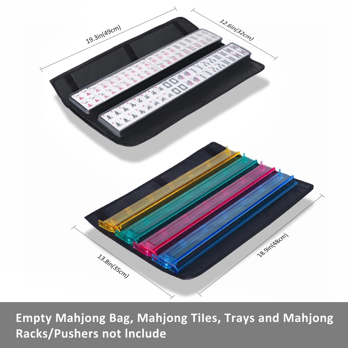 GUSTARIA Empty Mahjong Bag with Two Wrappers — Case Only for American Mahjong