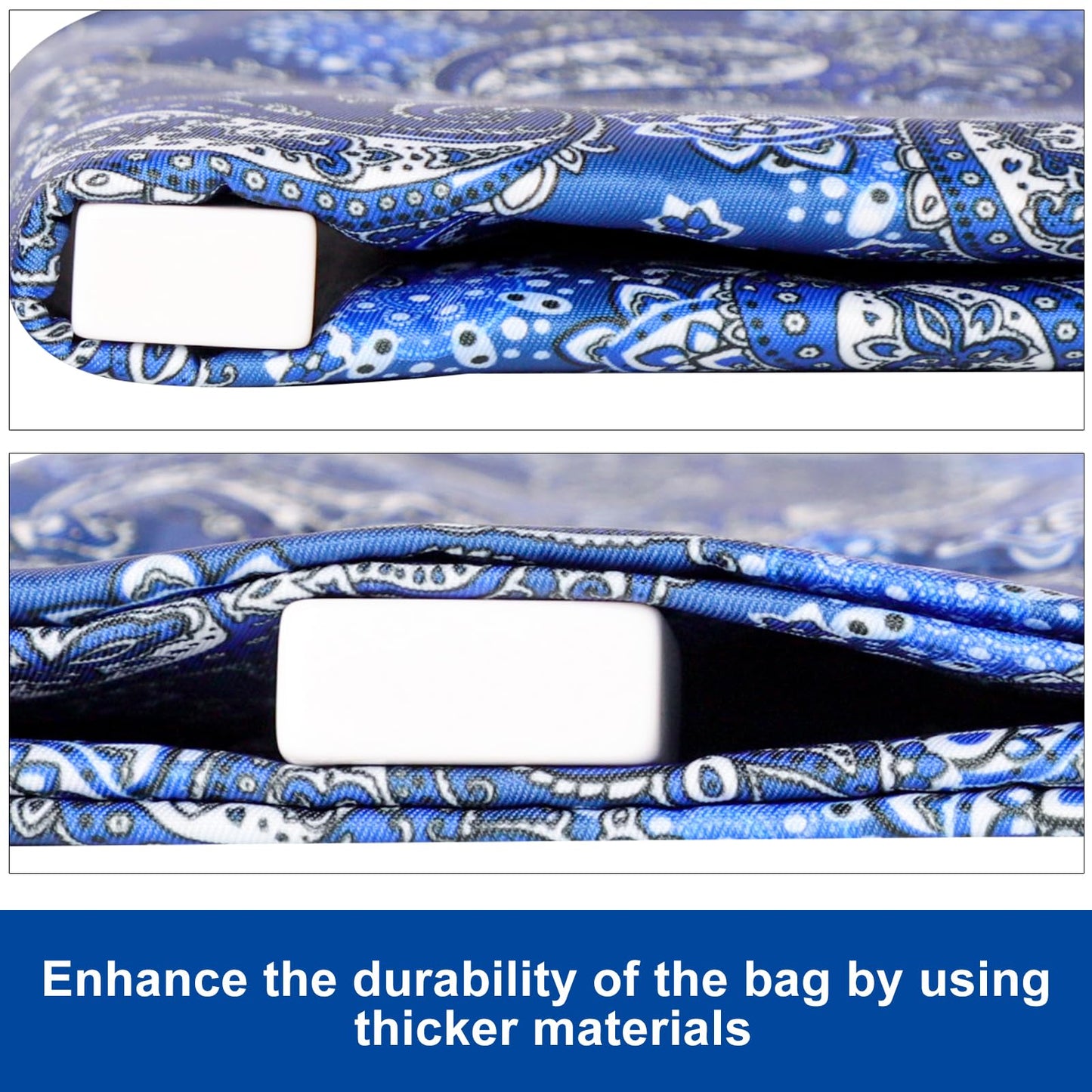 GUSTARIA Blue American Mahjong Bag for Racks, Pushers & Tiles – Case Only