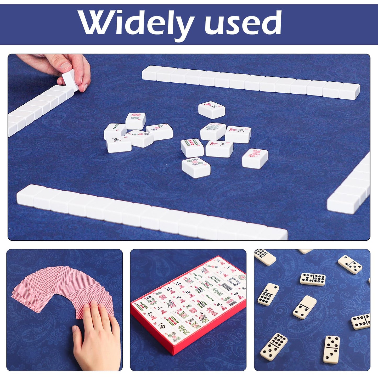 GUSTARIA Mahjong Mat 31.5 x 31.5 Inches – No-Slip, Printed Table Cover