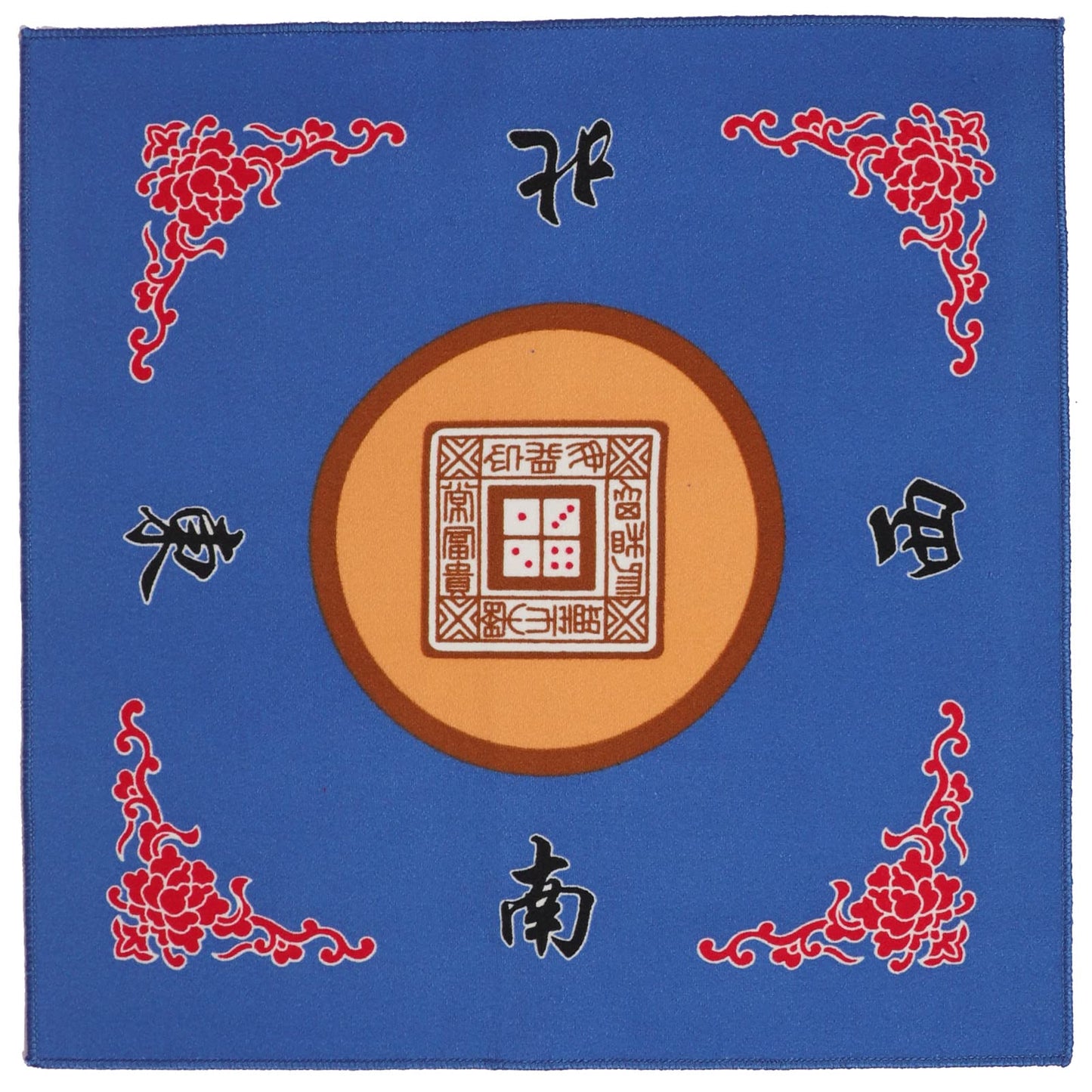 GUSTARIA Mahjong Mat – Anti-Slip & Noise-Reducing 31.5-Inch Table Cover with Carrying Bag (Blue)