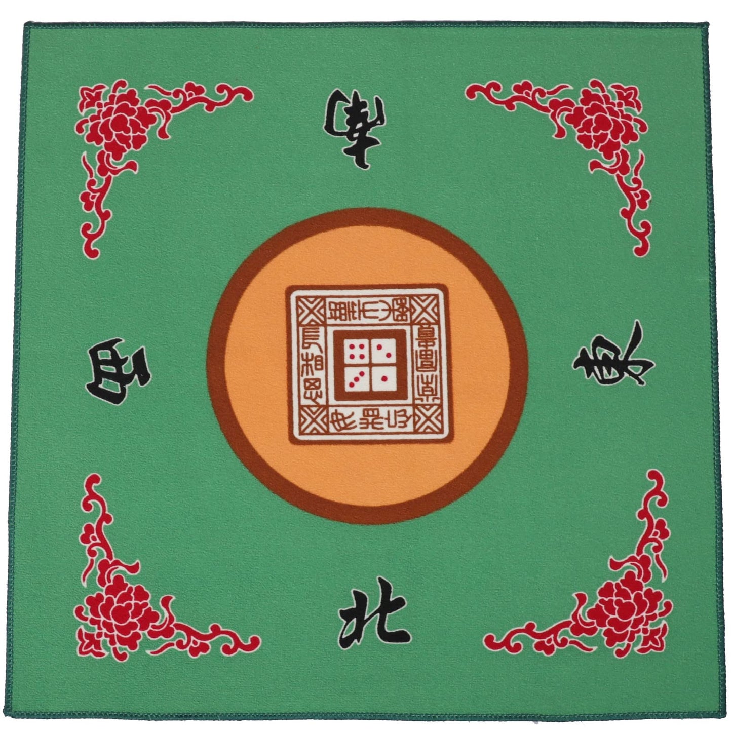 GUSTARIA Mahjong Mat – Anti-Slip, Noise-Reducing Table Cover for Mahjong, Poker & Card Games (Green, 31.5 in)