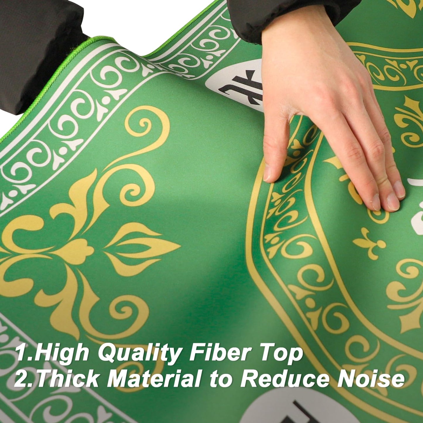GUSTARIA Mahjong Mat – Anti-Slip 31.5x31.5 Table Cover with Carry Bag