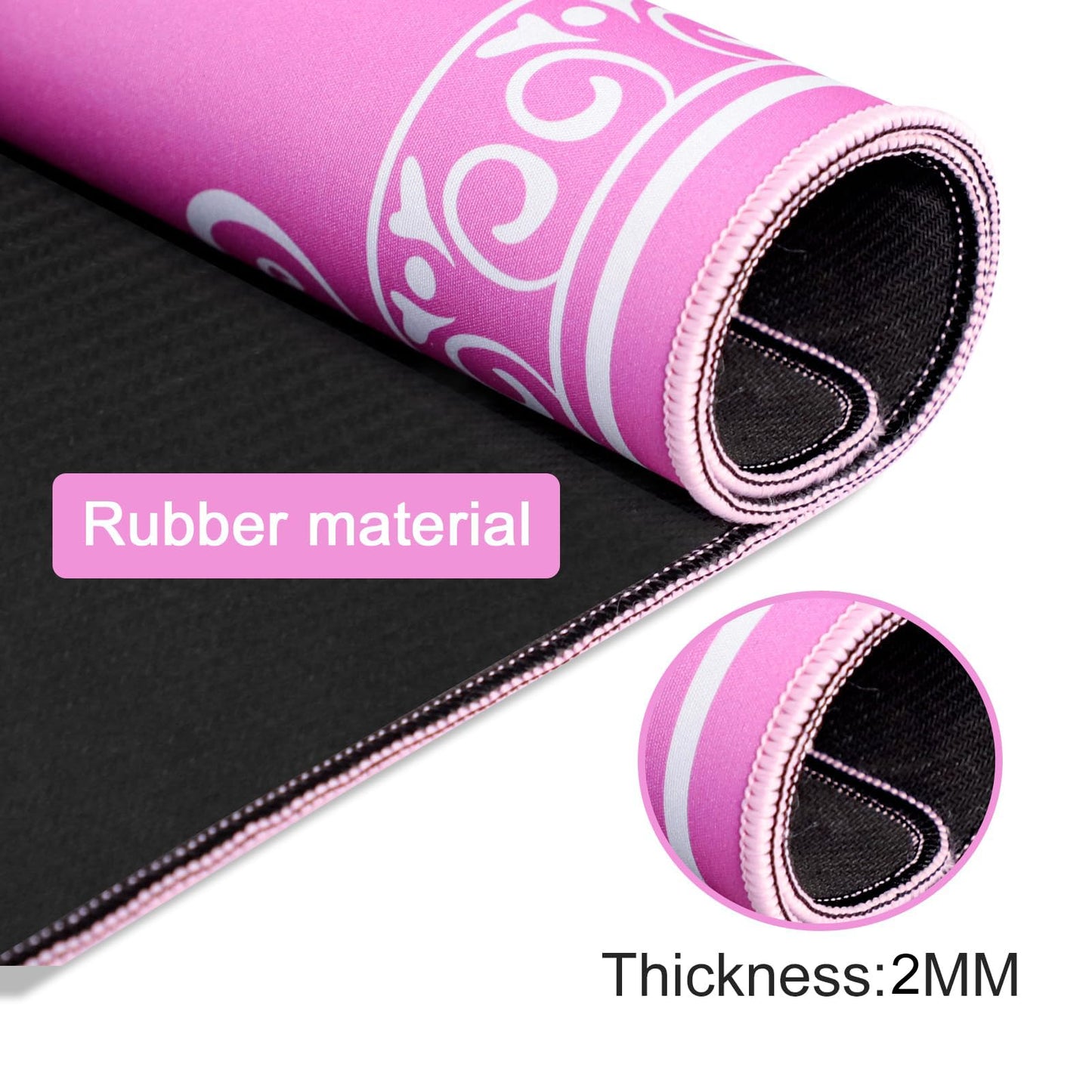 GUSTARIA Mahjong Mat – Slip-Resistant Table Cover for Card, Board & Tile Games (Pink, 31.5in)
