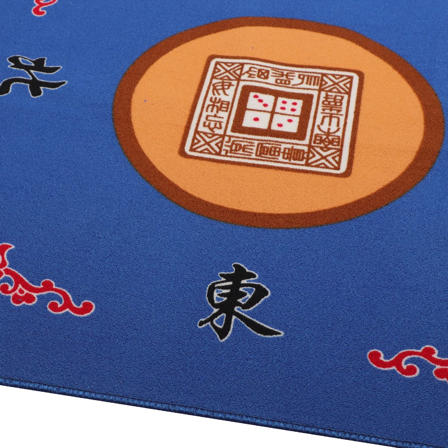 GUSTARIA Mahjong Mat – Anti-Slip & Noise-Reducing 31.5-Inch Table Cover with Carrying Bag (Blue)