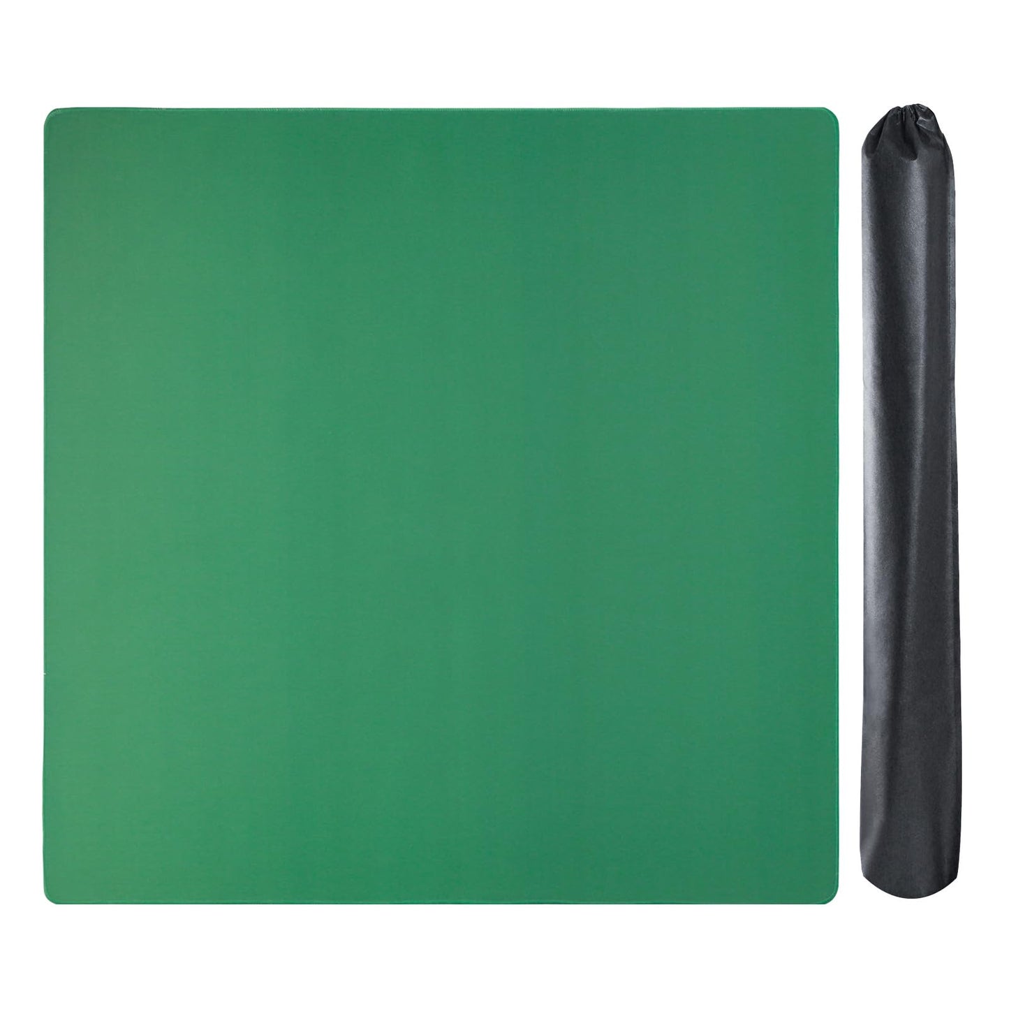 GUSTARIA Mahjong Mat with 3 Dice – Anti-Slip Noise-Reducing Table Cover, Green, 31.5 in