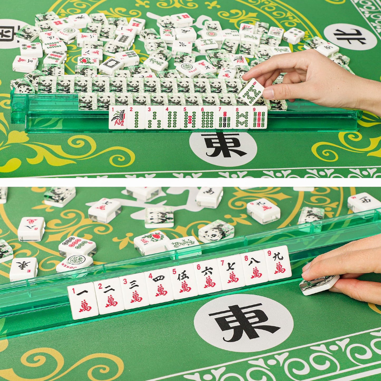 GUSTARIA Mahjong Mat – Anti-Slip 31.5x31.5 Table Cover with Carry Bag