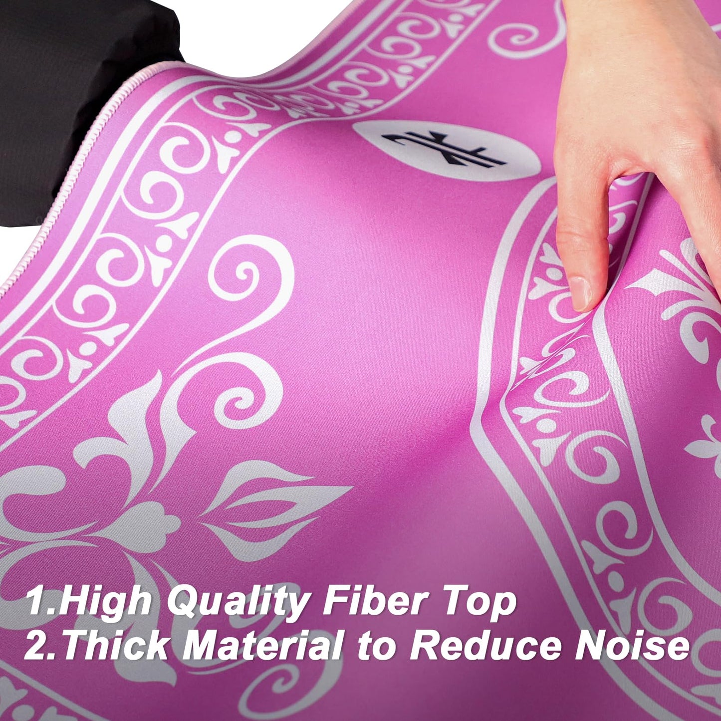 GUSTARIA Mahjong Mat – Slip-Resistant Table Cover for Card, Board & Tile Games (Pink, 31.5in)