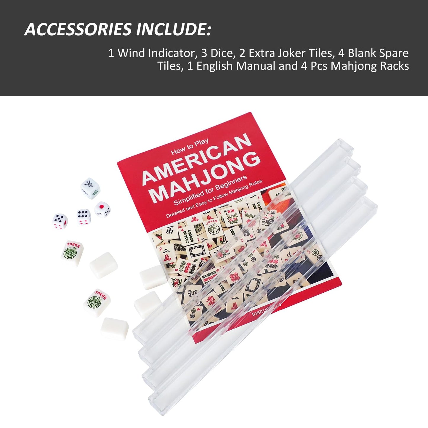 GUSTARIA Mini Mahjong Set – 166-Tile American Mahjong, Travel-Friendly with Blue Printed Bag