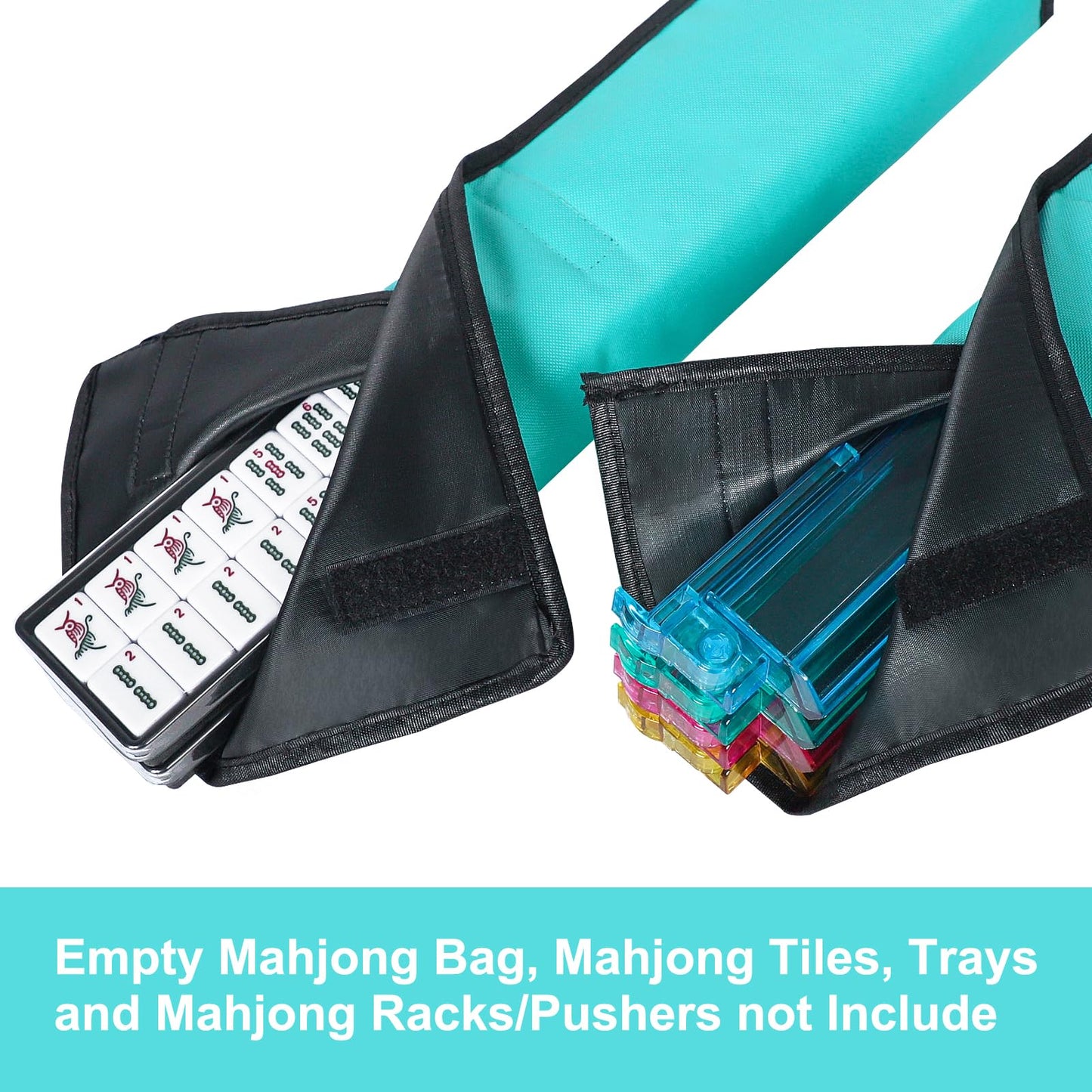 GUSTARIA Empty Mahjong Bag – Light Green Case with Two Wrappers (Case Only)