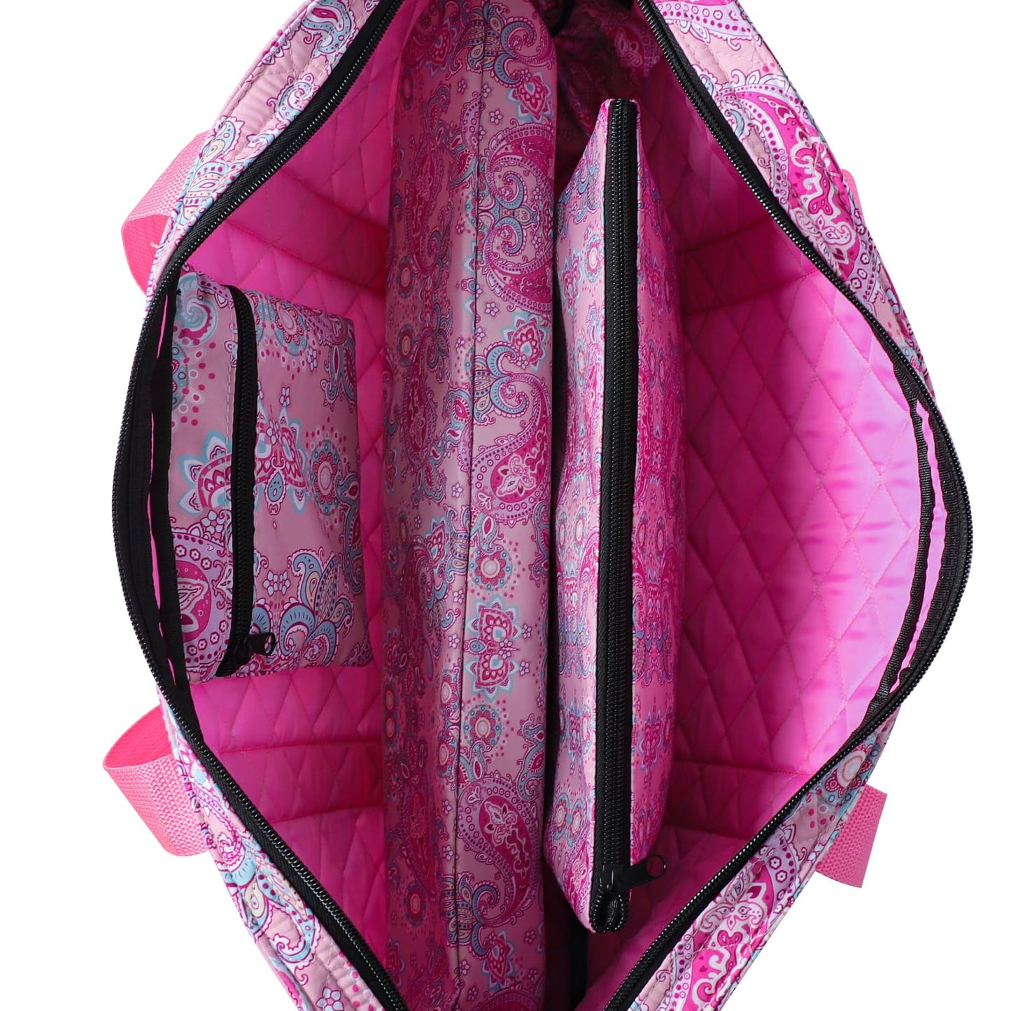 GUSTARIA Empty Mahjong Bag – Pink Printed Case for American Mahjong Tiles, Racks & Pushers