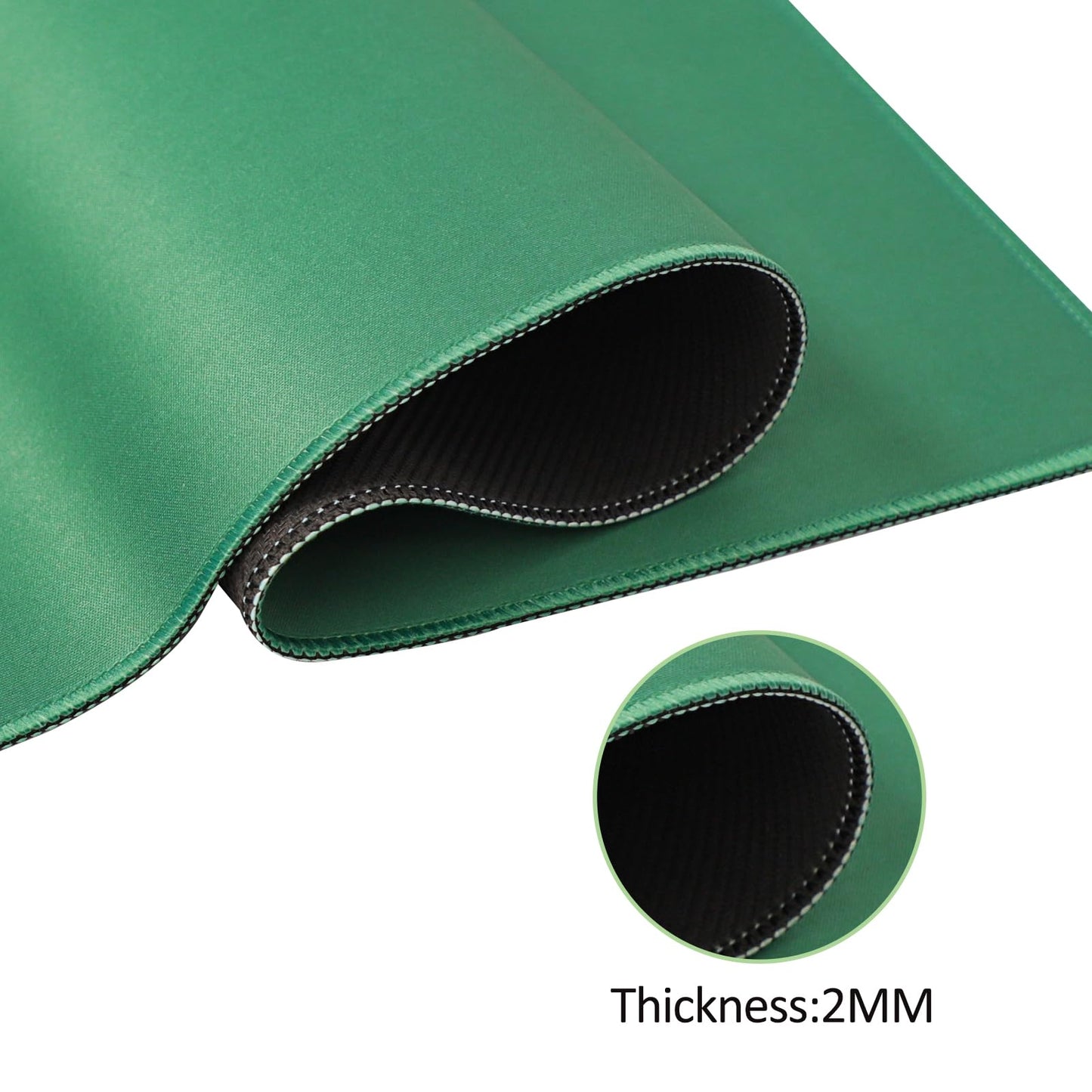 GUSTARIA Mahjong Mat with 3 Dice – Anti-Slip Noise-Reducing Table Cover, Green, 31.5 in