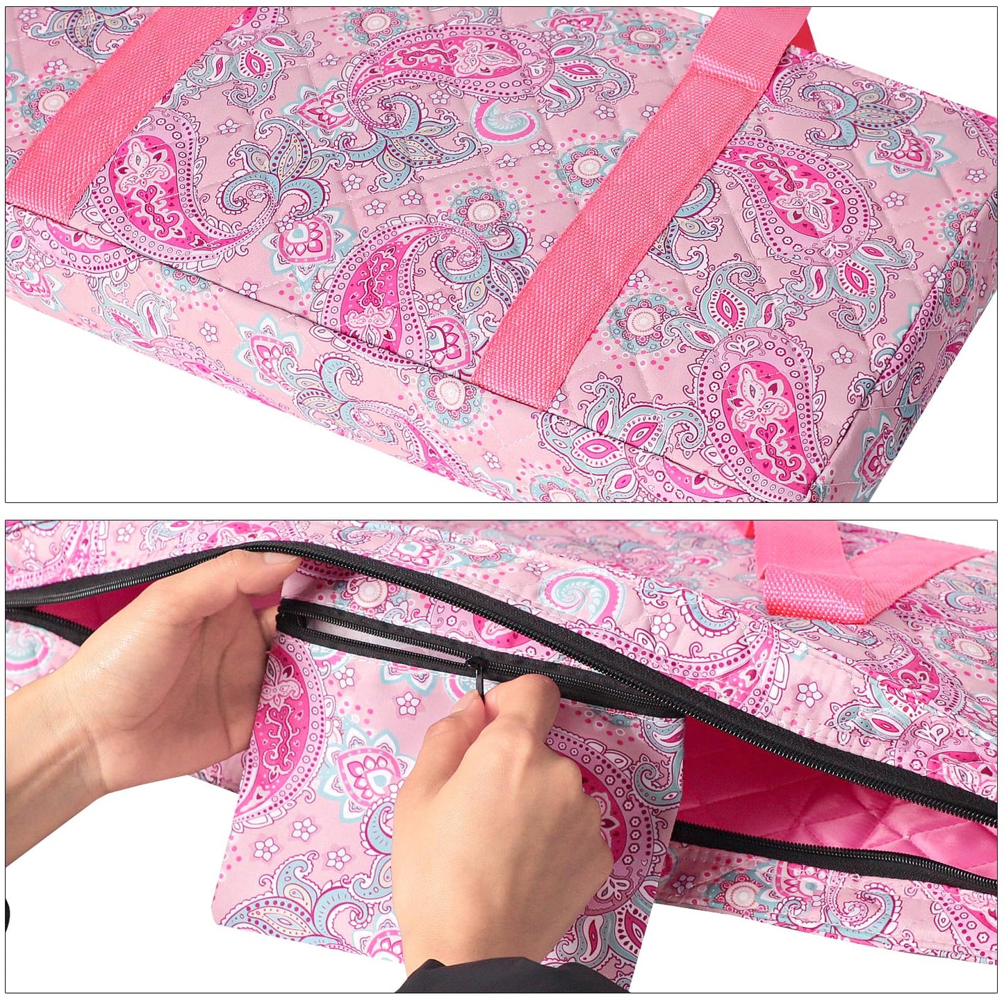 GUSTARIA American Mahjong Game Set – 166 White Tiles, 4 Color Racks/Pushers, Pink Carrying Bag