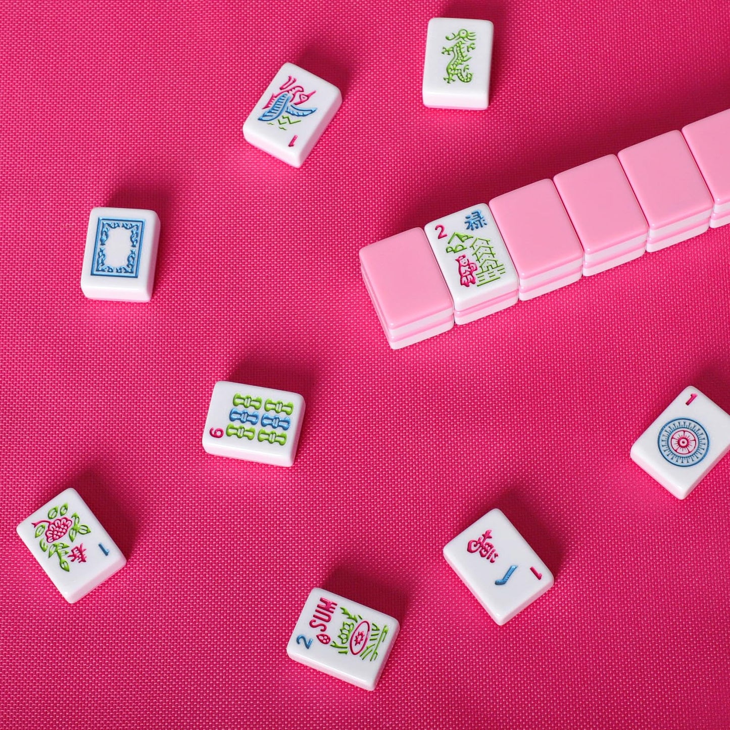 GUSTARIA 1.2-inch American Mahjong Tile Set – 166 Pink Tiles (Tiles Only)