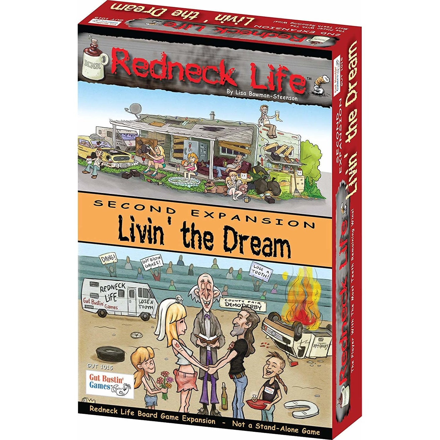 Gut Bustin' Games Livin' the Dream! Expansion for Redneck Life Board Game – Expansion #2