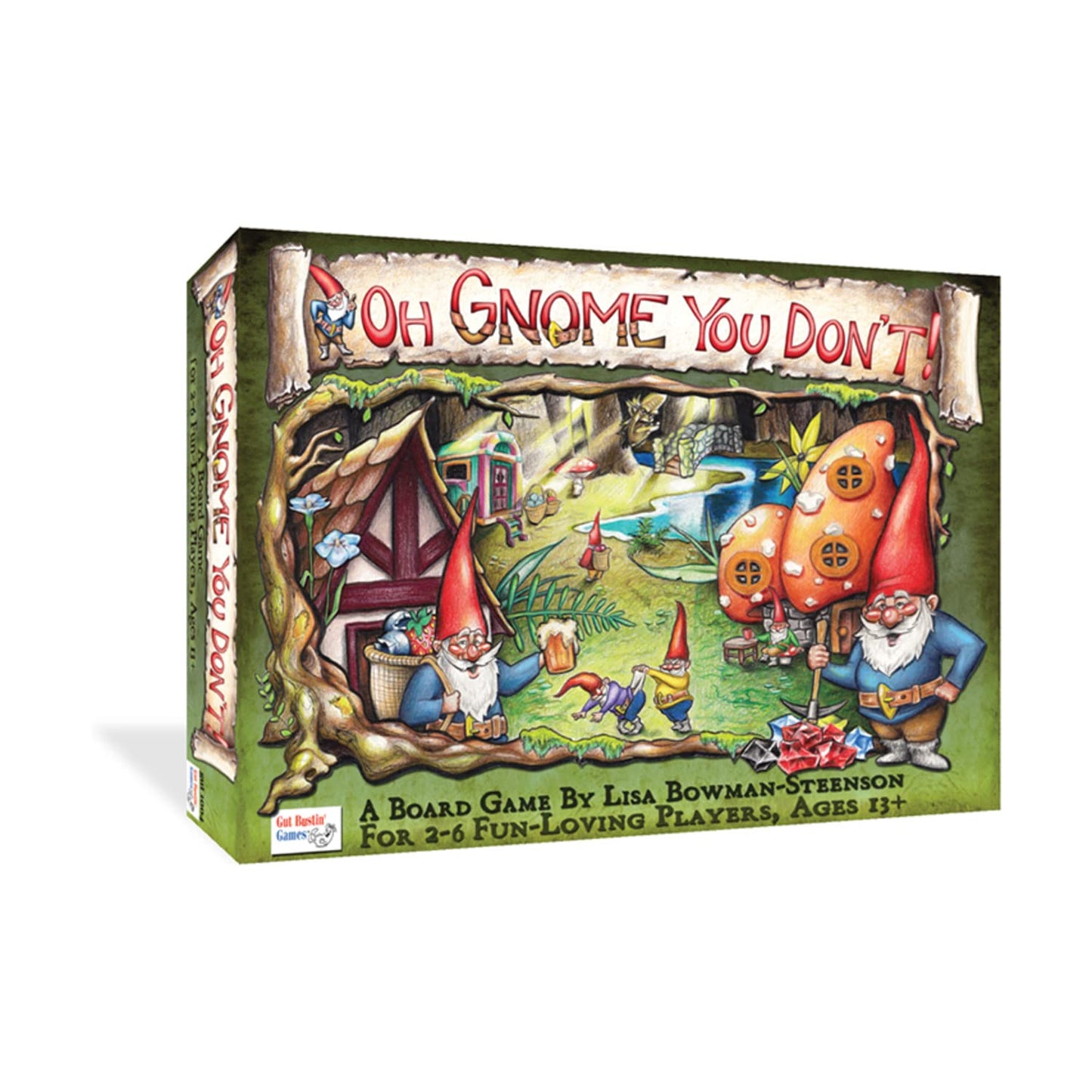 Gut Bustin' Games Oh Gnome You Don't Board Game — 2–6 Players, 90-Minute Forest Adventure