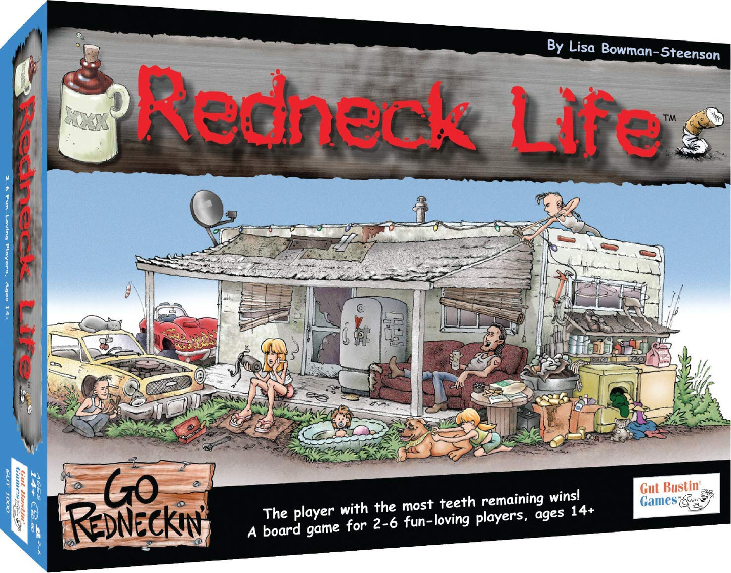 Gut Bustin' Games Redneck Life Board Game – Hilarious Americana for 2-6 Players