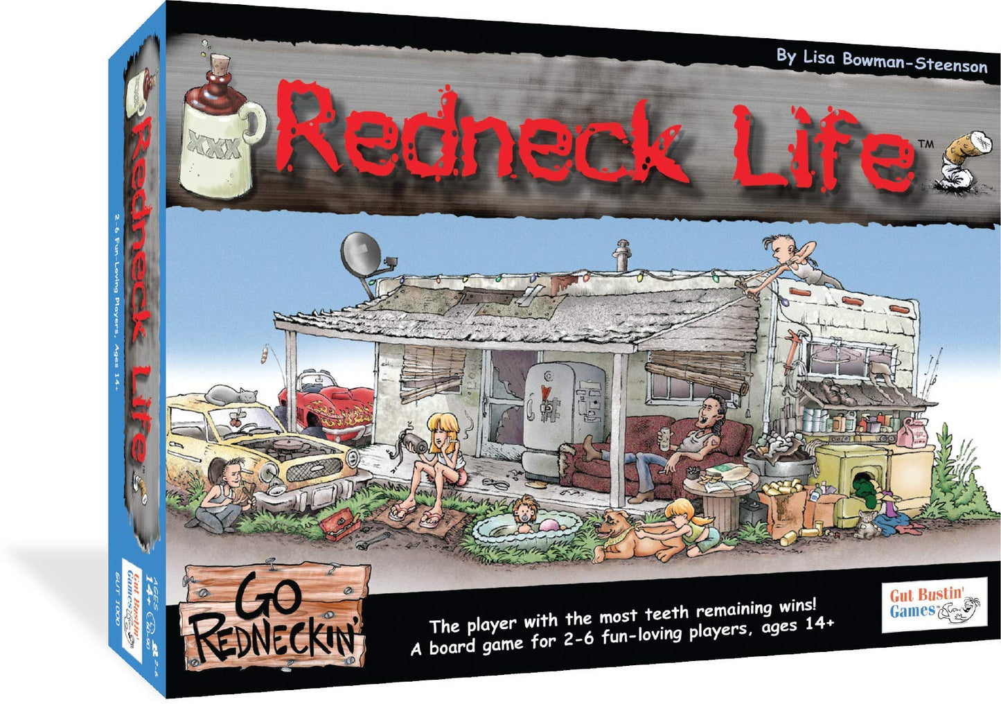 Gut Bustin' Games Redneck Life Board Game – Hilarious Americana for 2-6 Players