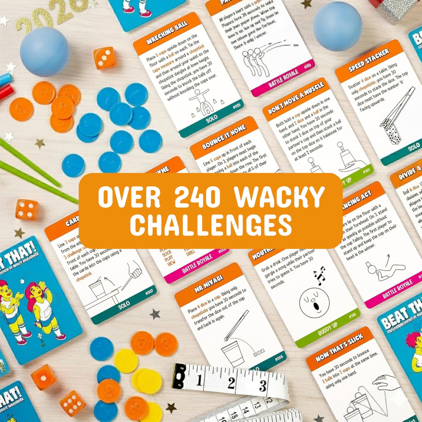 Gutter Games Beat That Game and Household Objects Expansion Combo Pack – Family Party Game