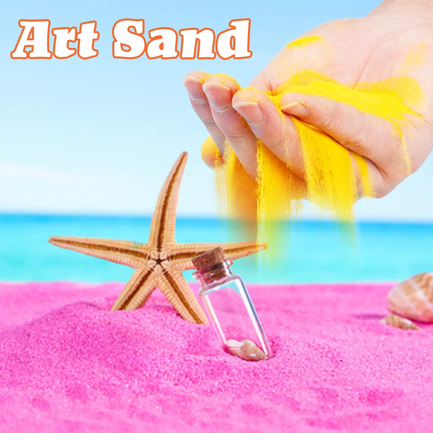 Guuozzli 36 PCS Art Sand Kit – DIY Scenic Sand Painting & Wedding Decoration Bottles